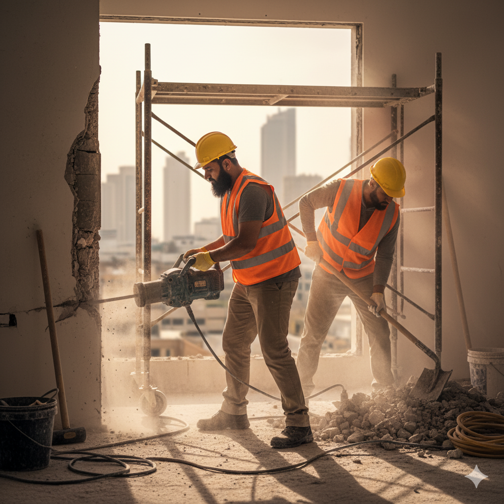 قص جدران بالليزر